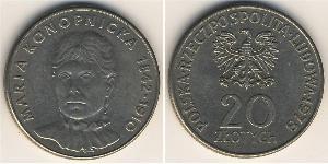 20 Zloty République populaire de Pologne (1952-1990) Cuivre/Nickel 