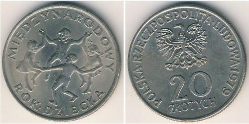 20 Zloty République populaire de Pologne (1952-1990) Cuivre/Nickel 