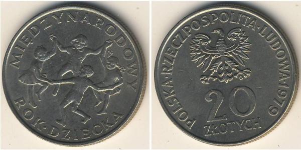 20 Zloty République populaire de Pologne (1952-1990) Cuivre/Nickel 
