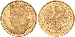 20 Zloty Second Polish Republic (1918 - 1939) Gold 
