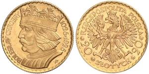 20 Zloty Second Polish Republic (1918 - 1939) Gold 