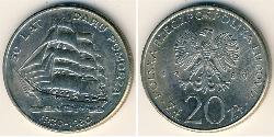 20 Zloty Volksrepublik Polen (1952-1990) Kupfer/Nickel 
