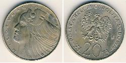 20 Zloty Volksrepublik Polen (1952-1990) Kupfer/Nickel 