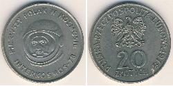 20 Zloty Volksrepublik Polen (1952-1990) Kupfer/Nickel 