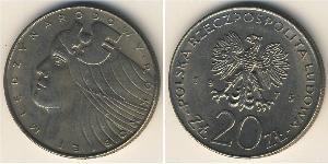 20 Zloty Volksrepublik Polen (1952-1990) Kupfer/Nickel 