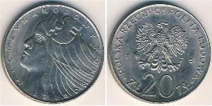 20 Zloty Volksrepublik Polen (1952-1990) Kupfer/Nickel 