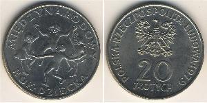 20 Zloty Volksrepublik Polen (1952-1990) Kupfer/Nickel 