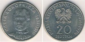 20 Zloty Volksrepublik Polen (1952-1990) Kupfer/Nickel 