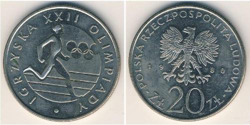20 Zloty Volksrepublik Polen (1952-1990) Kupfer/Nickel 
