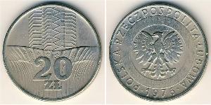 20 Zloty República Popular de Polonia (1952-1990) Níquel/Cobre 