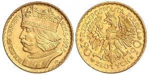 20 Zloty Deuxième République de Pologne (1918 - 1939) Or 