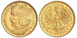 20 Zloty Seconda Repubblica Polacca (1918 - 1939) Oro 