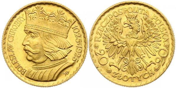 20 Zloty Seconda Repubblica Polacca (1918 - 1939) Oro 