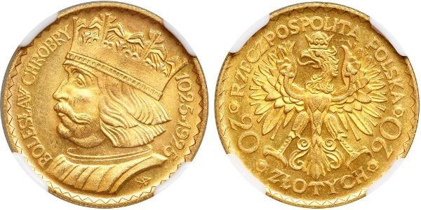 20 Zloty Seconda Repubblica Polacca (1918 - 1939) Oro 