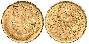 20 Zloty Segunda República Polaca (1918 - 1939) Oro 