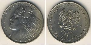 20 Zloty Repubblica Popolare di Polonia (1952-1990) Rame/Nichel 