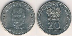 20 Zloty 波兰人民共和国 (1944 - 1989) 镍/銅 
