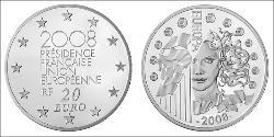 20 Євро French Fifth Republic (1958 - ) Срібло 