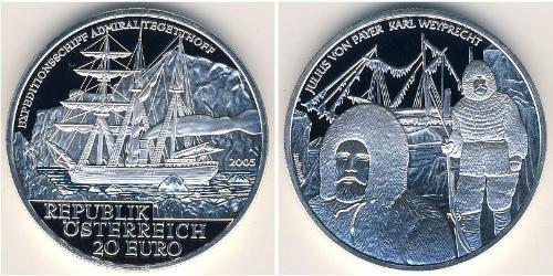 20 Євро Австрійська Республіка (1955 - ) Срібло 