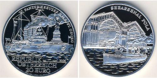 20 Євро Австрійська Республіка (1955 - ) Срібло 