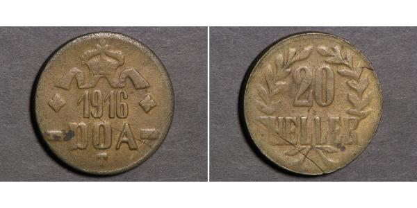 20 Геллер Германская Восточная Африка (1885-1919) Медь 