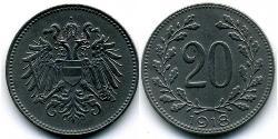 20 Геллер Австро-Венгрия (1867-1918) Сталь 