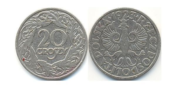 20 Грош Польська республіка (1918 - 1939) Нікель/Мідь 
