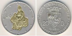 20 Динер Андорра Серебро 