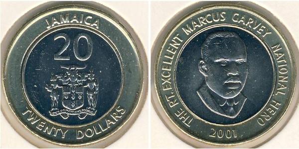 20 Долар Ямайка (1962 - ) Біметал 