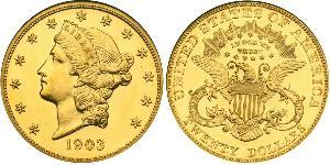 20 Долар США (1776 - ) Золото 