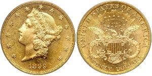 20 Долар США (1776 - ) Золото 