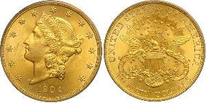 20 Долар США (1776 - ) Золото 