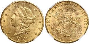20 Долар США (1776 - ) Золото 
