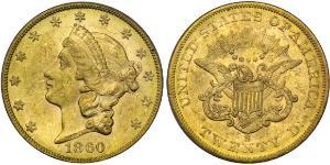 20 Долар США (1776 - ) Золото 