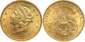 20 Долар США (1776 - ) Золото 
