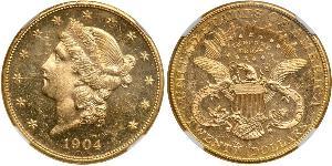 20 Долар США (1776 - ) Золото 