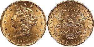 20 Долар США (1776 - ) Золото 