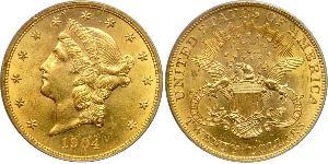 20 Долар США (1776 - ) Золото 
