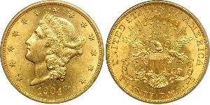 20 Долар США (1776 - ) Золото 