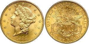 20 Долар США (1776 - ) Золото 