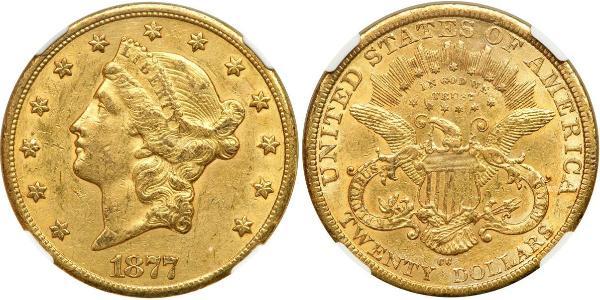 20 Долар США (1776 - ) Золото 