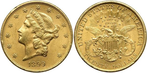 20 Долар США (1776 - ) Золото 