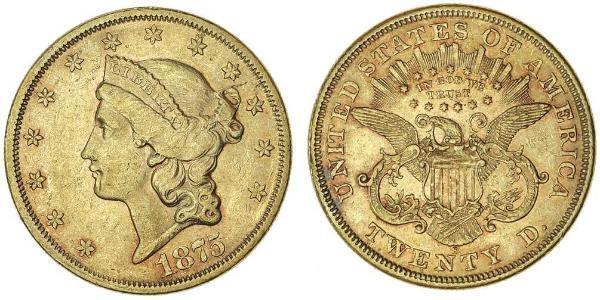 20 Долар США (1776 - ) Золото 