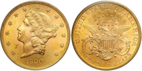 20 Долар США (1776 - ) Золото 