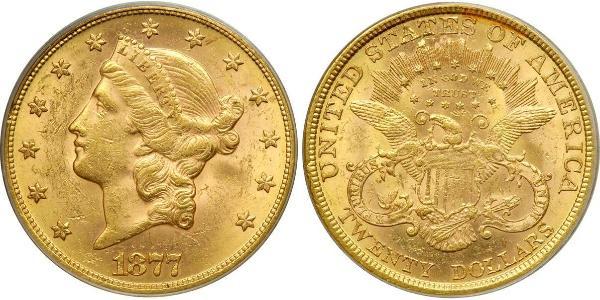 20 Долар США (1776 - ) Золото 