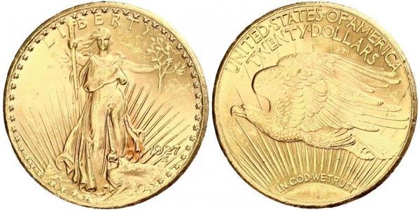 20 Долар США (1776 - ) Золото 