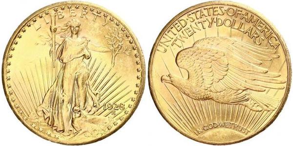 20 Долар США (1776 - ) Золото 