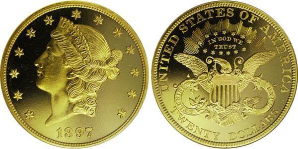 20 Долар США (1776 - ) Золото 