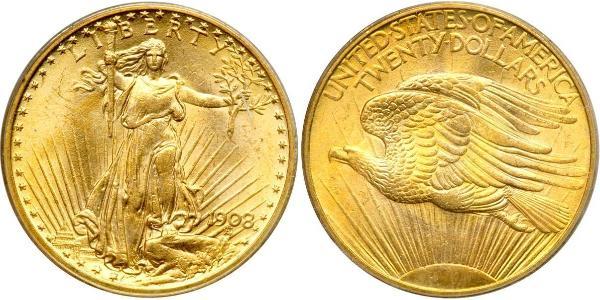 20 Долар США (1776 - ) Золото 