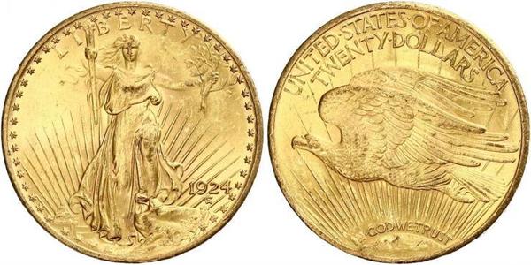 20 Долар США (1776 - ) Золото 